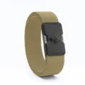 Ceinture tactique pour homme avec boucle en alliage et sangle élastique pour le sport en plein air. - Boucle Noire Brun Loup