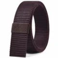 Men outdoor casual woven belt brown fabric strap replacement stylish daily wear accessory - Coffee Strap