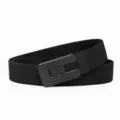 Men black canvas belt with metal buckle casual tactical belt stylish waist accessory - 120cm / Matte Black