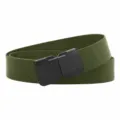 Men's tactical belt with quick release alloy buckle elastic woven canvas strap for outdoor training - Below Pant Size 32 / Under 140 lbs / Black Buckle - Army Green