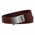 Men's woven nylon tactical belt with gun-metal automatic buckle, stylish coffee brown color. - Length 120cm Width 3.5cm / Gun Buckle - Coffee