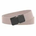 Stijlvolle khaki tactische riem voor heren met mat zwarte gesp en elastische geweven band. - Zwarte Gesp - Khaki
