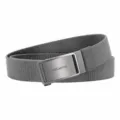 Men's woven nylon belt with gunmetal automatic buckle, versatile casual tactical design. - Length 120cm Width 3.5cm / Gunmetal Buckle Dark Gray