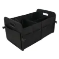 Portable collapsible car trunk organizer with multiple compartments for vehicle storage. - 53.5x33.5x29.7cm (55L) / Black