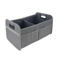 Collapsible car trunk organizer with storage compartments and mesh pockets, gray oxford fabric. - 55x33.5x30cm / Gray
