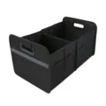 Foldable black car trunk organizer oxford cloth portable storage box for travel gear - 55x33.5x30cm / Black