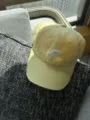 Casquette de baseball jaune style coréen avec broderie, visière incurvée anti-soleil. - Réglable / Jaune Pudding