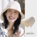 Chapeau bob blanc pour femmes, large bord anti-UV, séchage rapide, chapeau de soleil. - Blanc Cassé