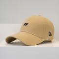 Casquette de baseball kaki classique avec lettre N brodée, style élégant et polyvalent. - Kaki N