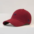 Casquette de baseball brodée structurée unisexe, chapeau de soleil unicolore élégant. - Rouge Vin