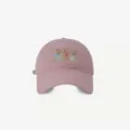 Casquette de baseball rose brodée d'un mignon ours, chapeau de soleil en coton pour femme. - Réglable / Rose