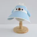 Mignon chapeau de soleil pingouin pour enfants d'été vide visière respirante garçon et fille - Bleu clair