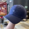 Casquette de baseball bleu marine avec broderie chat mignon, chapeau de soleil élégant été. - Réglable de 54 à 60 cm / Broderie chaton / Bleu marine