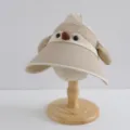 Cute beige penguin kids sun hat summer empty top outdoor beach visor cap for baby boys and girls - Khaki