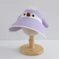 Cute kids penguin sun hat empty top summer sunshade foldable sunhat boys girls outdoor - Purple