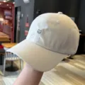 Minimalist cat embroidery baseball cap, casual summer sun protection hat for men and women. - Adjustable From 54-60cm / Kitten Embroidery / Beige