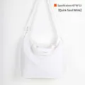 Canvas shoulder bag tote casual shopping bag large capacity solid color white 45x36x12cm - Shoulder Crossbody Tote Bag / 45x36x12cm / Quicksand White