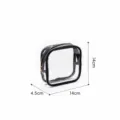 Transparente PVC Kosmetiktasche wasserdicht mit schwarzem Rand, 14x14x4.5cm Reise Kulturbeutel. - TB106 Stil (TB106) / S