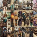 30pcs vintage steampunk bookmarks retro mechanical gear clock owl bookmark set for book lovers - 30 Sheets/Pack / Steampunk Vintage Color