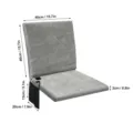 Folding heated seat cushion detail showing dimensions, portable outdoor camping warm mat. - Backrest and Cushion Style / Gray (Double-Sided Heated)