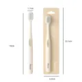 Wide head soft toothbrush with high density anti-bacterial bristles and independent packaging. - Apricot