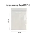 Bolsas de joyería de plástico transparente, gran tamaño 12x8cm, paquete de 30 piezas para objetos. - Tamaño Grande 30 Piezas