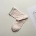 Calcetines de media pierna de malla calada vintage para mujer, algodón de verano. - Talla única / Rosa