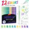 set van 12 acryl gelstiften 0.8mm fijne punt waterdichte markers voor diy bullet journal - 12-Kleuren Bos Serie