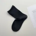 Casual polka dot mid-calf cotton socks for women, cute Japanese style daily wear trendy socks - One Size / Dark Gray