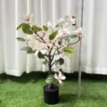 Artificial magnolia potted plant home decor simulation flower bonsai for indoor living room - 80cm / White