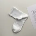 Calcetines deportivos de malla transpirable blanca para hombre, algodón liso, uso diario. - Talla única / Blanco
