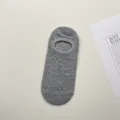 Calcetines invisibles de corte bajo de malla transpirable gris para mujer casual - Talla única / Gris oscuro