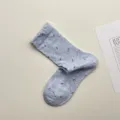 Calzini medi traspiranti in cotone da donna, simpatici calzini floreali retrò estivi - Taglia unica / Blu