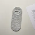 Calcetines invisibles grises para mujer, calcetines de malla transpirable estilo sencillo. - Talla única / Gris claro