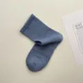 Einfarbige atmungsaktive Baumwoll-Mittelstocken für Herren, minimalistisches Design, bequem. - Einheitsgröße / Blau