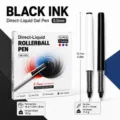 Boligrafo Gel Liquido Directo 0.5mm Set 12 Pzs Tinta Negra Rollerball Papeleria - Negro
