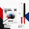 Bolígrafo de gel líquido directo 0.5mm set 12pz secado rápido tinta negro rojo azul oficina - Rojo