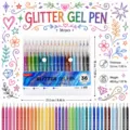 36 Kleuren Glitter Gelpennen Set voor Tekenen en Markers School Kantoorartikelen Kunst Benodigdheden - 0.8mm / 36 Geassorteerde Kleuren