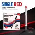 Set de bolígrafo de gel líquido 0.5mm secado rápido escritura suave bolígrafo oficina - Rojo