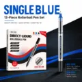 Juego de 12 boligrafos de tinta gel liquido directo 0.5mm azul para la oficina - Azul