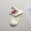 Cute pink cat patterned breathable mesh white short socks for women, sweet style daily wear. - One Size / Red Cat on White