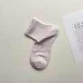 Calcetines cortos de malla transpirable rosa para mujer, bonitos calcetines con volantes. - Talla única / Rosa