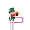 Χαριτωμένο καπάκι καλαμακιού St. Patrick'ς Day από σιλικόνη πώμα σκόνης για κούπα - JAE-3