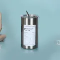 Bicchiere termico in acciaio inossidabile caffè americano 600ml con coperchio e paglia. - 600ml / Colore Acciaio Inossidabile