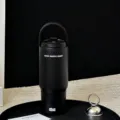 Grande bicchierino termico in acciaio inox con manico, borraccia da viaggio 700ml per auto. - Tazza Singola / Nero 700 ml