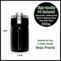 Bottiglia d'acqua in plastica semplice 350ml portatile antiscottatura resistente al calore per ufficio - Tazza Standard / Nero 350ml