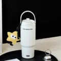Grande borraccia termica in acciaio inossidabile da 700ml con manico e ciondolo a stella. - Tazza Singola / Bianco Con Pendaglio A Stella