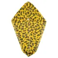 Microfiber leopard print quick drying hair towel cap for women, soft absorbent bath cap. - 65cm*25cm / Yellow