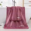 Korallenfleece Handtuch Set dicke Badehandtuch weich saugfähig Altrosa Bad neu top - Rosa