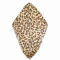 Leopard Print Coral Fleece Dry Hair Cap, Fast Drying Absorbent Bath Hair Towel Wrap - Single-layer Beige